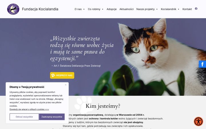 Captură de ecran a kocialandia.pl