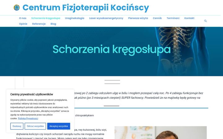 Screenshot of kocinski-kregoslup.pl