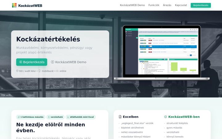 Screenshot of kockazatweb.hu