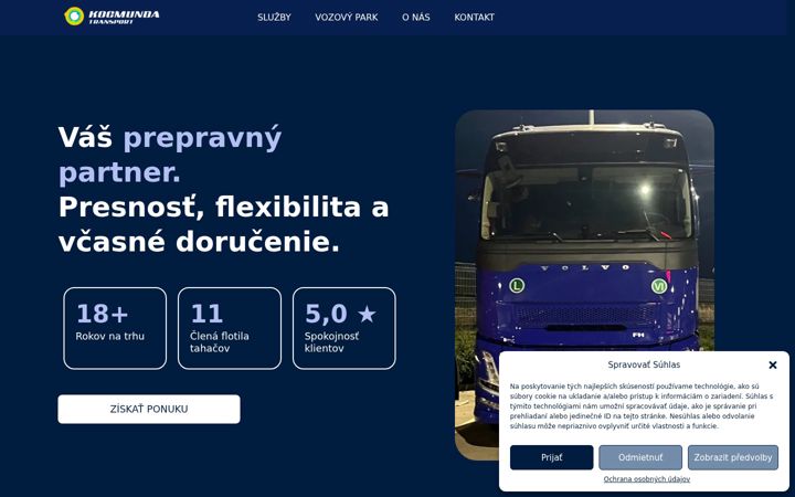 Screenshot of kocmundatransport.sk