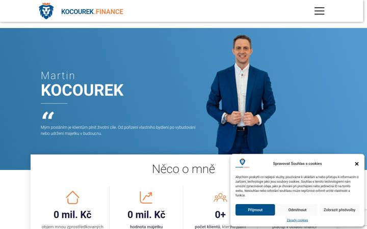 Screenshot of kocourek.finance