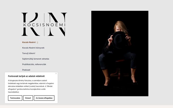 Screenshot of kocsisnoemi.hu