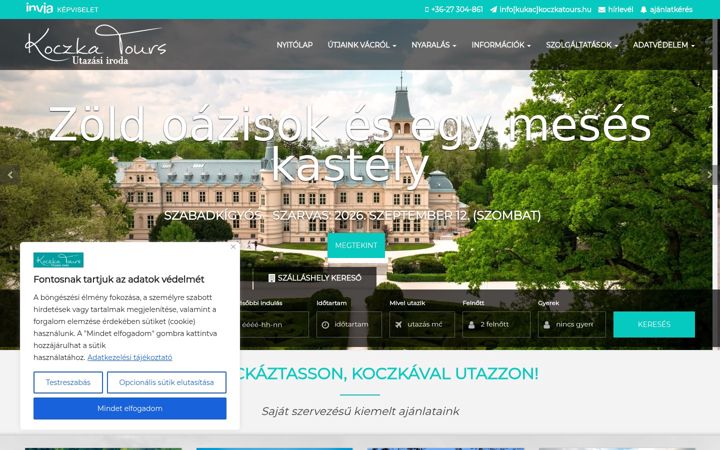 Screenshot of koczkatours.hu