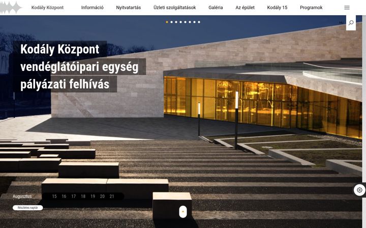 Screenshot of kodalykozpont.hu