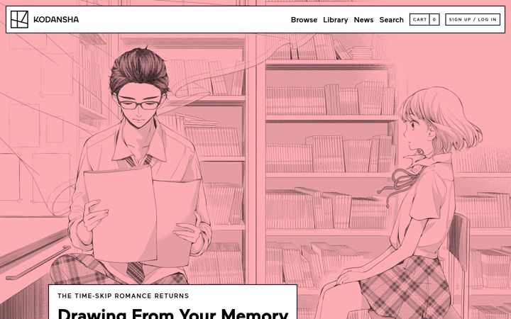 Screenshot of kodansha.us