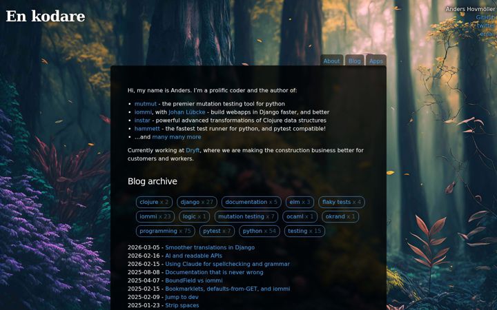 Screenshot of kodare.net