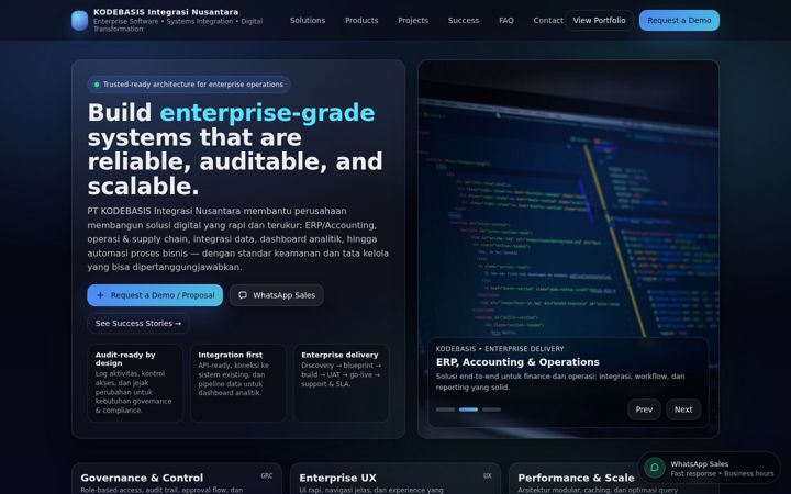 Screenshot of kodebasis.com
