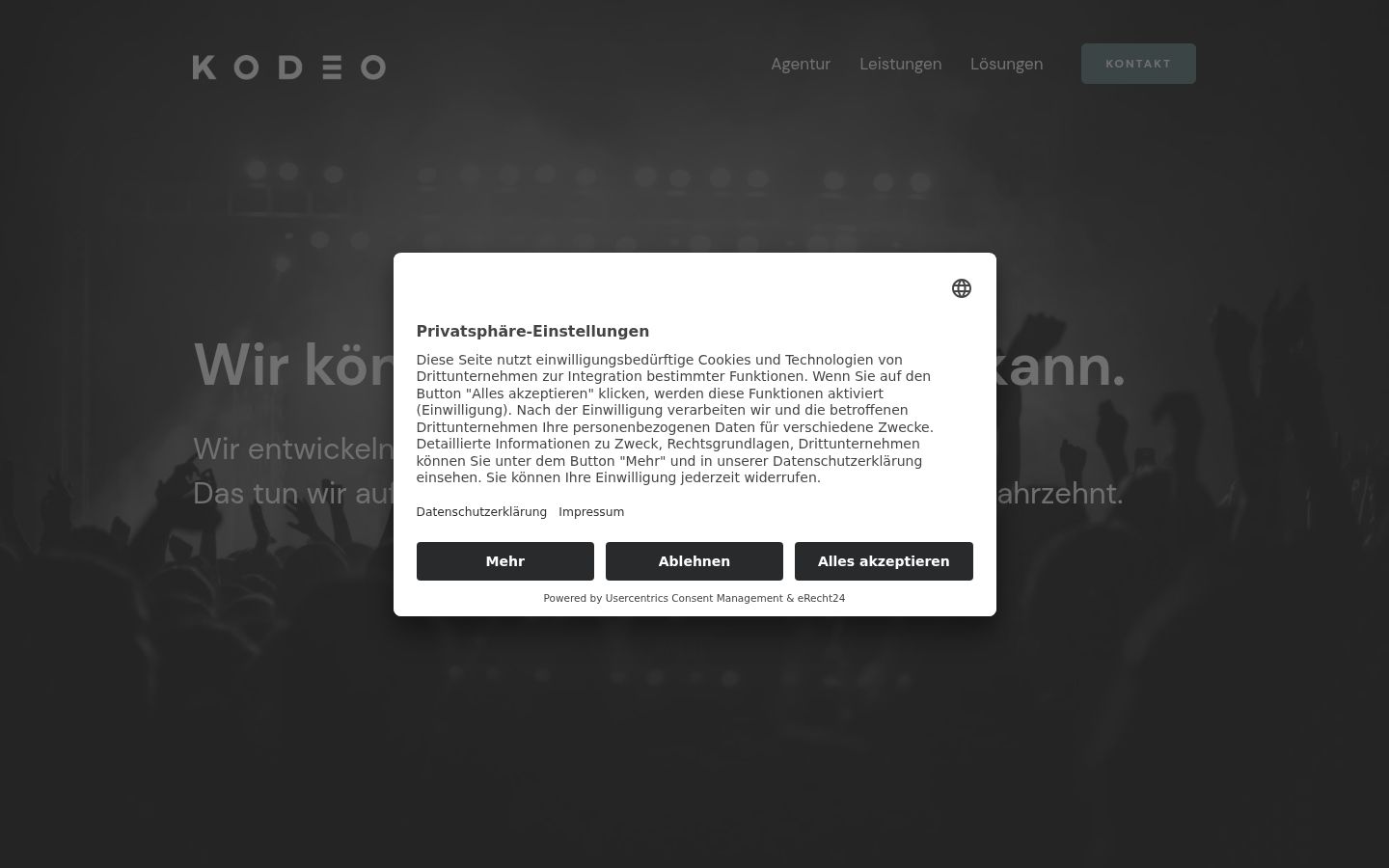 Screenshot tal-banner tal-kunsens muri qabel kwalunkwe interazzjoni