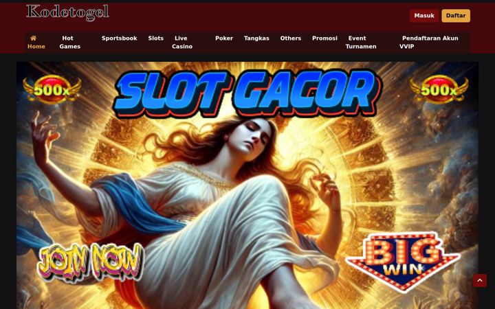 Screenshot of kodetogel.net