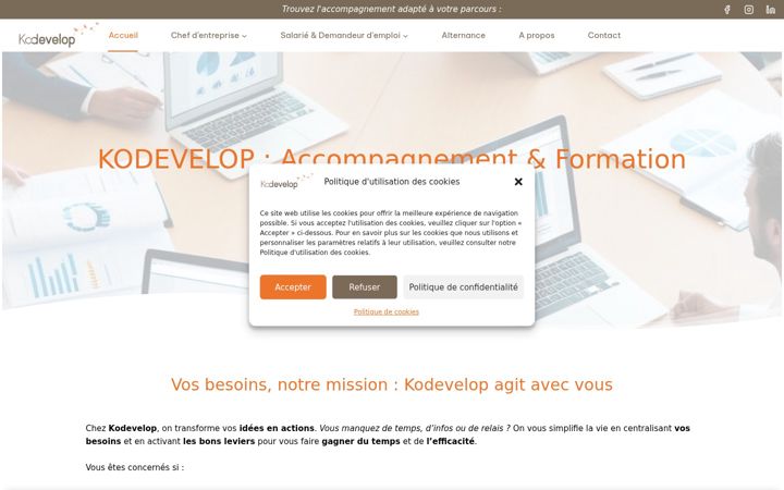 Screenshot of kodevelop.fr