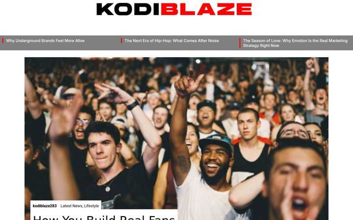 Screenshot of kodiblaze.com