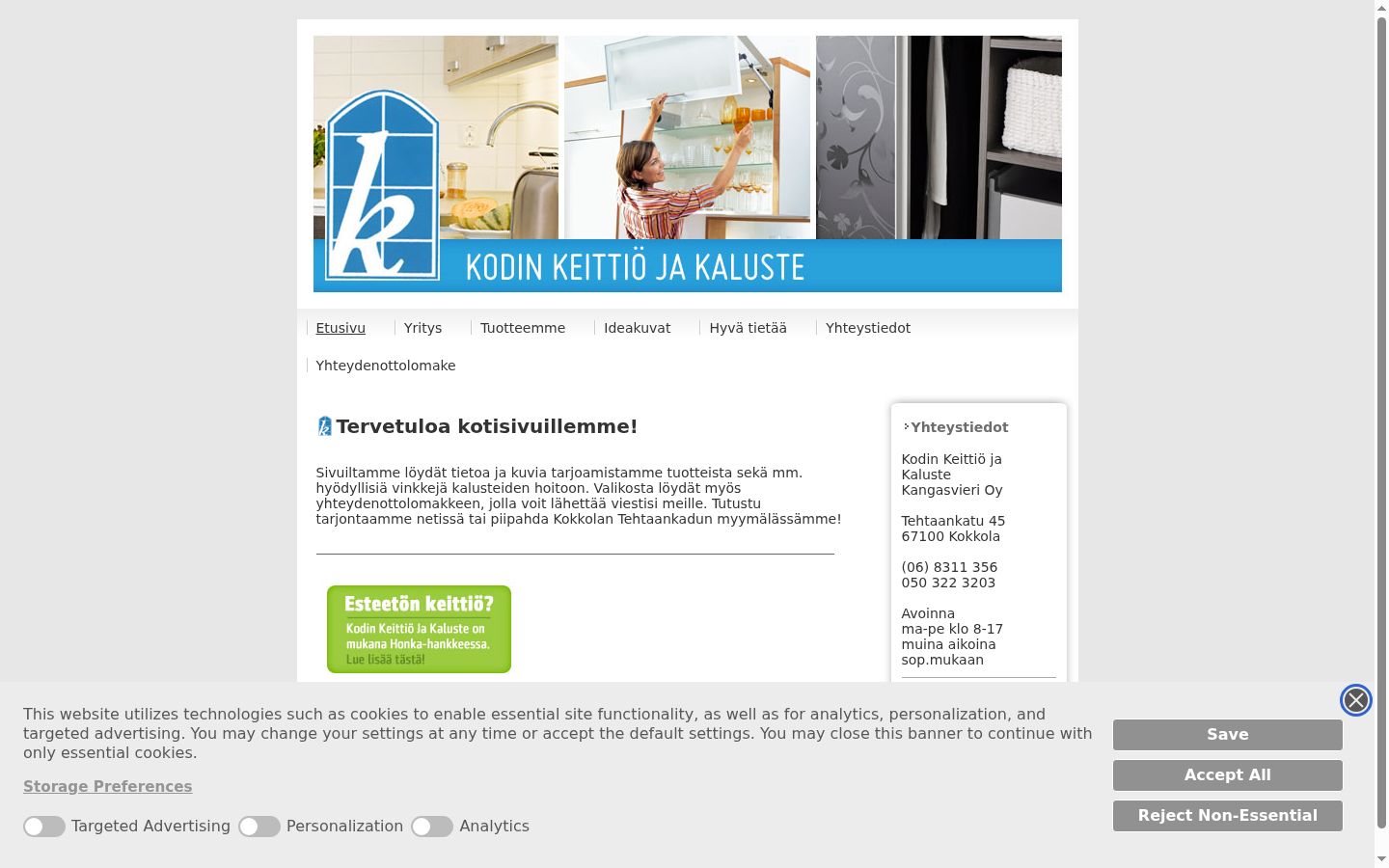 Sutikimo reklamjuostės, rodytos prieš bet kokią sąveiką, ekrano kopija