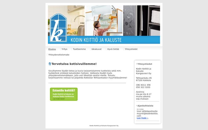 Screenshot of kodinkeittio.com