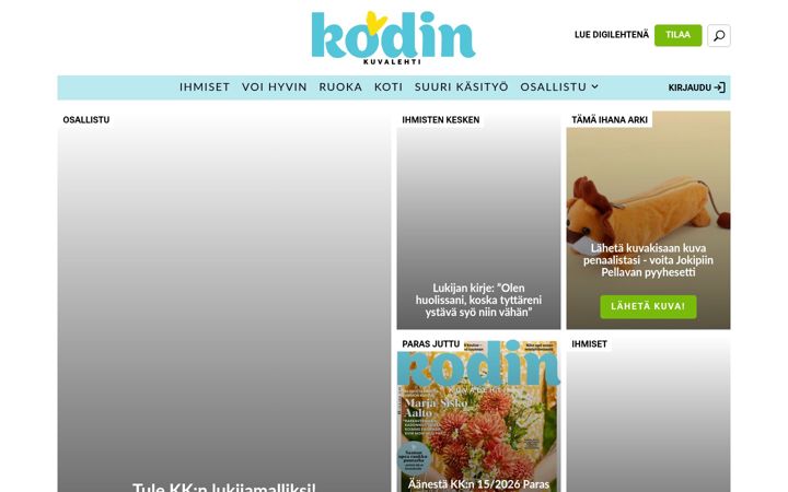 Screenshot of kodinkuvalehti.fi