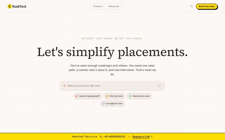 Screenshot of kodnest.com