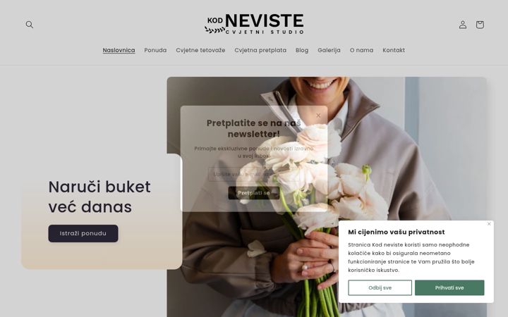 Screenshot of kodneviste.com