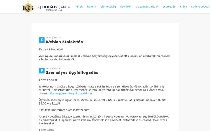 Screenshot of kodolanyi-kozepisk.hu