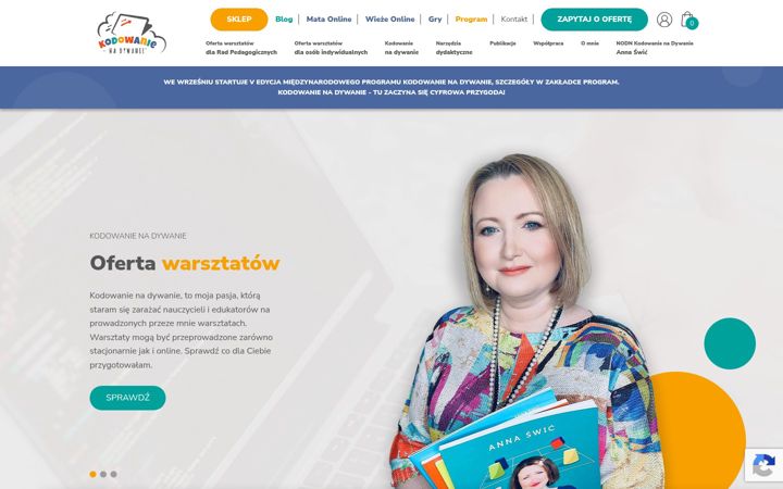 Screenshot of kodowanienadywanie.pl