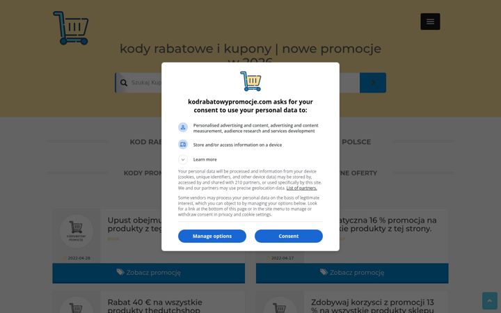Screenshot of kodrabatowypromocje.com