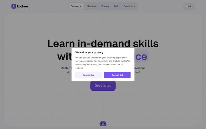 Screenshot of kodree.com