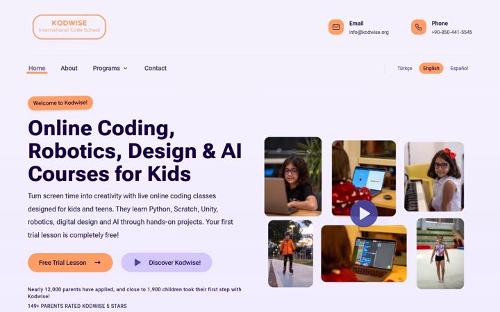 Screenshot of kodwise.org