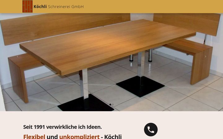 Screenshot of koechlischreinerei.ch