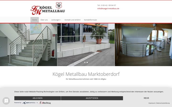 Screenshot of koegel-metallbau.de