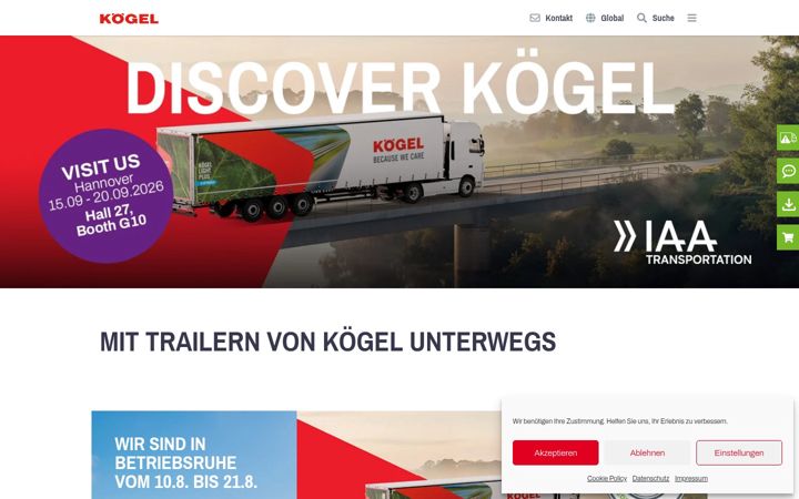 Screenshot of koegel.com