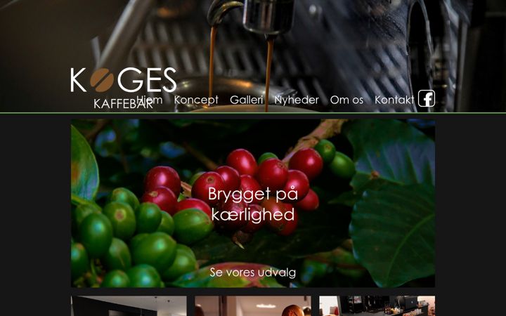 Screenshot of koegeskaffebar.dk