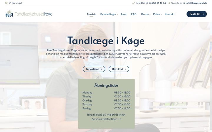 Screenshot of koegetand.dk