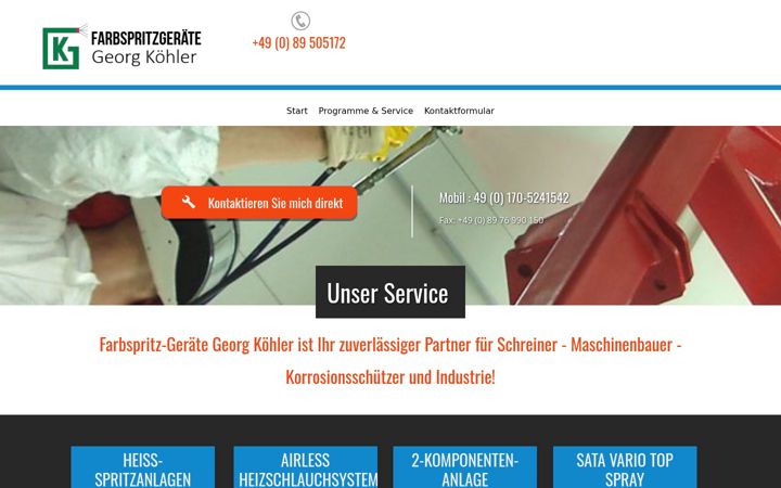 Screenshot of koehler-spritzgeraete.de