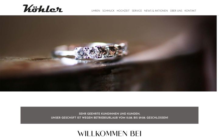 Screenshot of koehler-uhren-schmuck.de