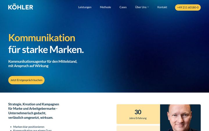 Screenshot of koehlerkommunikation.de