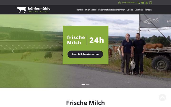 Screenshot of koehlermuehle.de