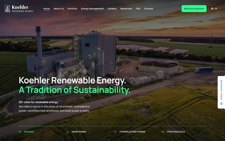 Screenshot of koehlerrenewableenergy.com