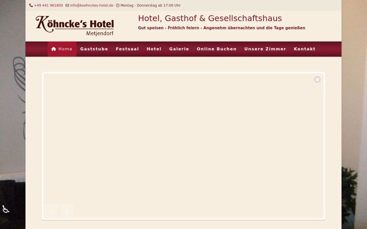 Screenshot of koehnckes-hotel.de