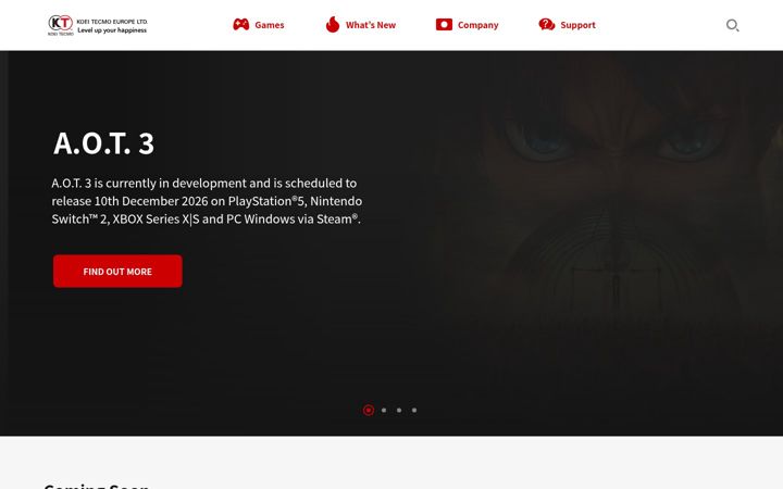Screenshot of koeitecmoeurope.com