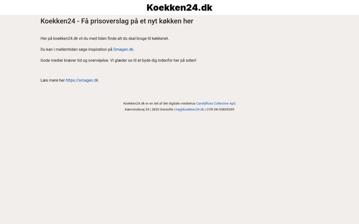 Screenshot of koekken24.dk