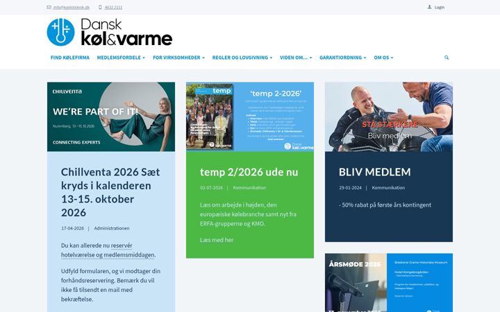 Screenshot of koeleteknik.dk