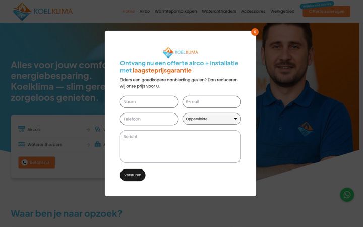 Screenshot of koelklima.nl