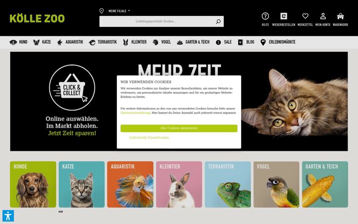Screenshot of koelle-zoo.at