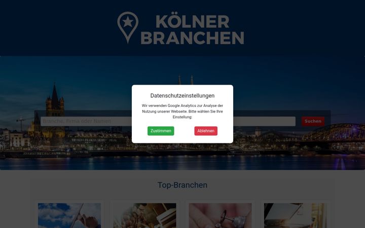 Captura de pantalla de koelnerbranchen.de