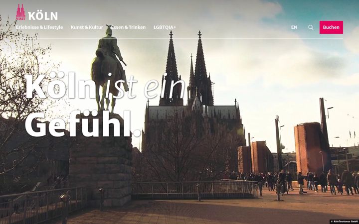 Screenshot of koelntourismus.de