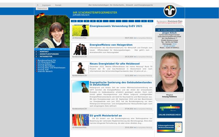 Screenshot of koelsch-schornsteinfeger.de