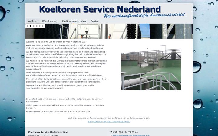 Screenshot of koeltorenservicenederland.nl