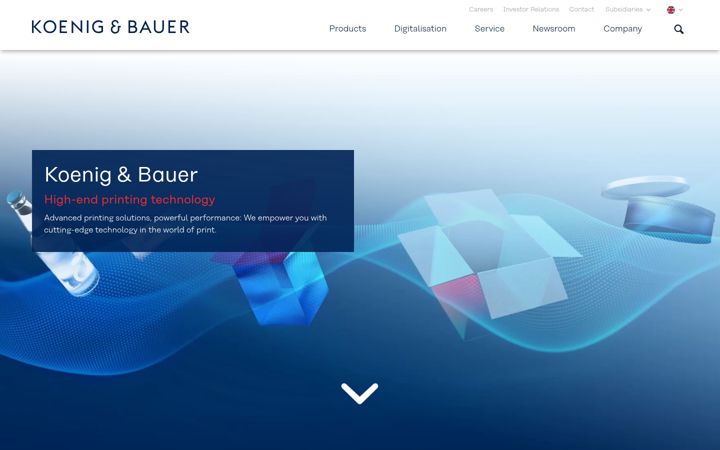 Screenshot of koenig-bauer.com
