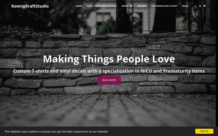 Screenshot of koenigkraftstudio.com
