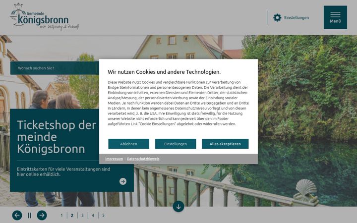 Screenshot of koenigsbronn.de