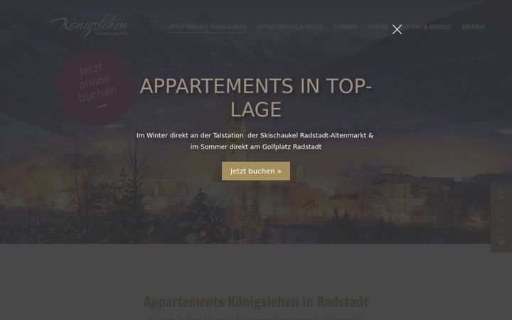 Captură de ecran a koenigslehen.at