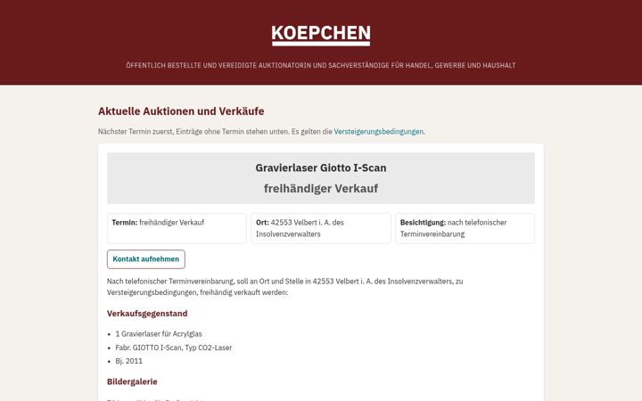 Screenshot of koepchen.com